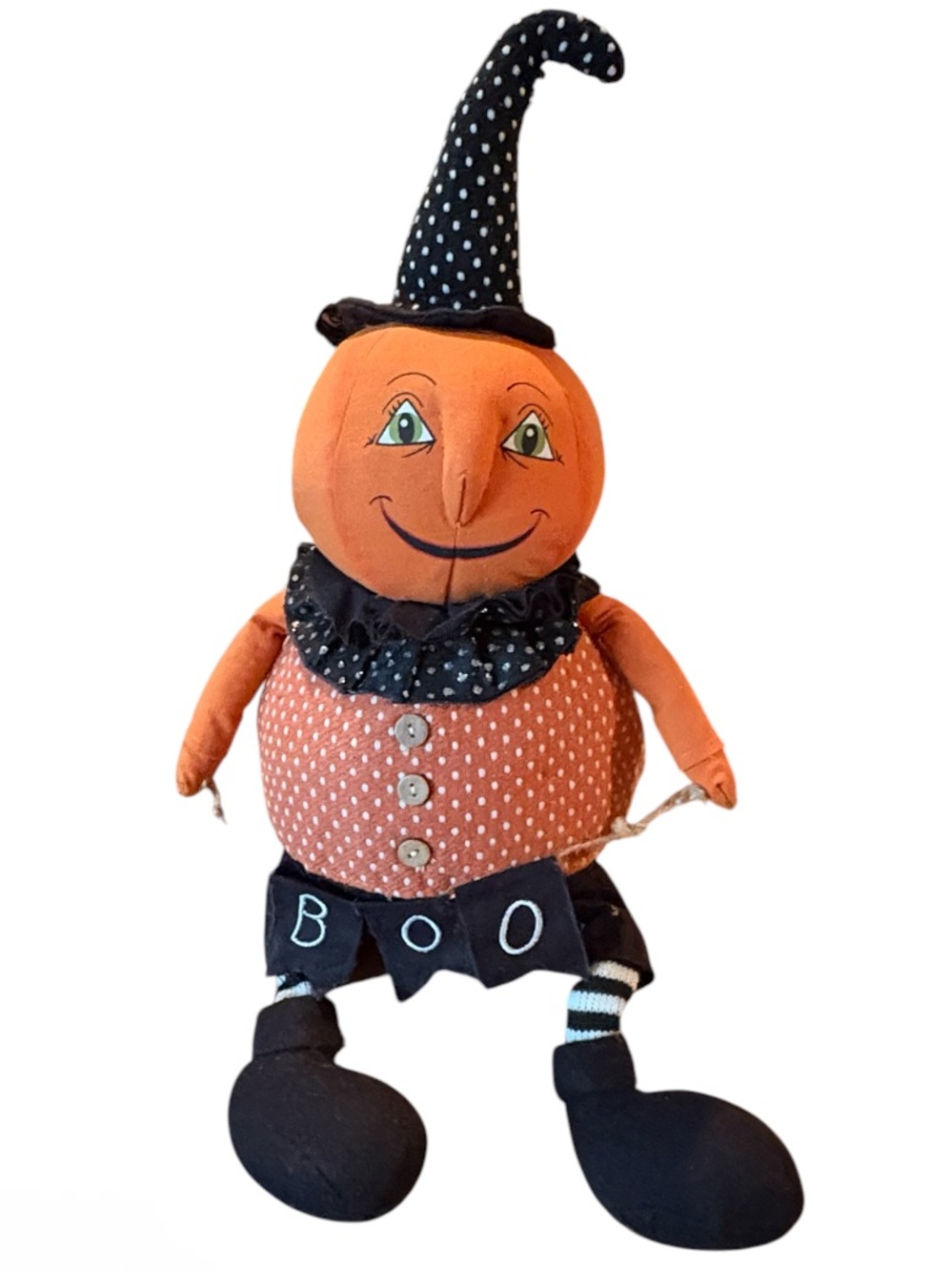 HALLOWEEN➕Pumpkin Head Whimsical Shelf Sitter
